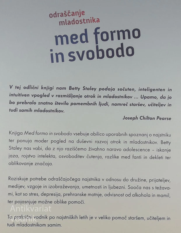 MED FORMO IN SVOBODO, Betty Staley