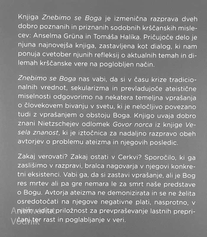 ZNEBIMO SE BOGA, Anselm Grün, Tomáš Halík in Winfried Nonhoff