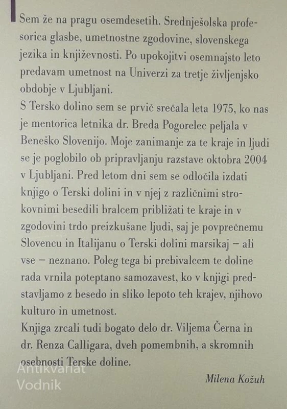TERSKA DOLINA; ALTA VAL TORRE; VAL DE TOR, več avtorjev