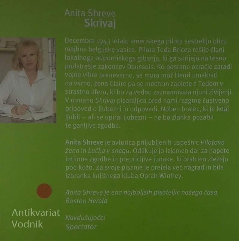 SKRIVAJ, Anita Shreve