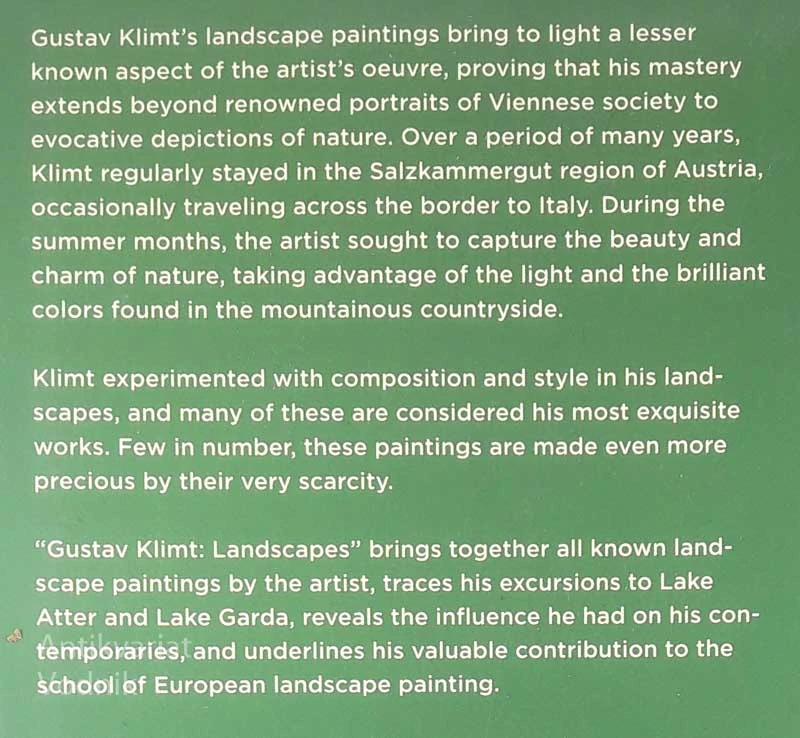 GUSTAV KLIMT; LANDSCAPES, Stephan Koja