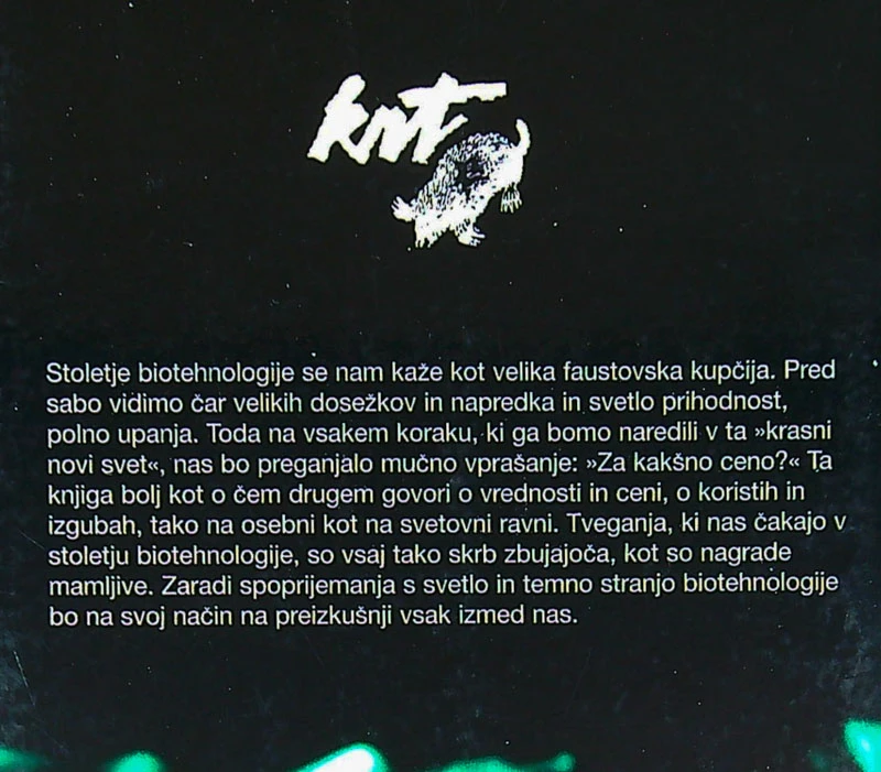 STOLETJE BIOTEHNOLOGIJE; KAKO BO TRGOVINA Z GENI SPREMENILA SVET, Jeremy Rifkin