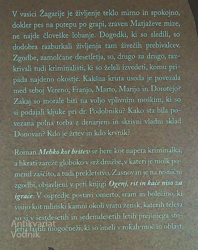 MEHKO KOT BRITEV, Milena Miklavčič (podpis avtorice)