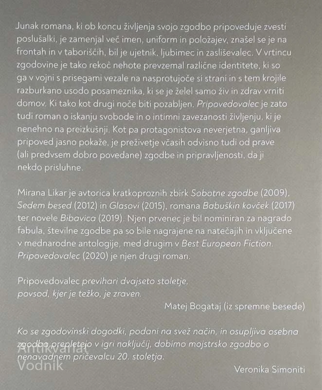 PRIPOVEDOVALEC, Mirana Likar