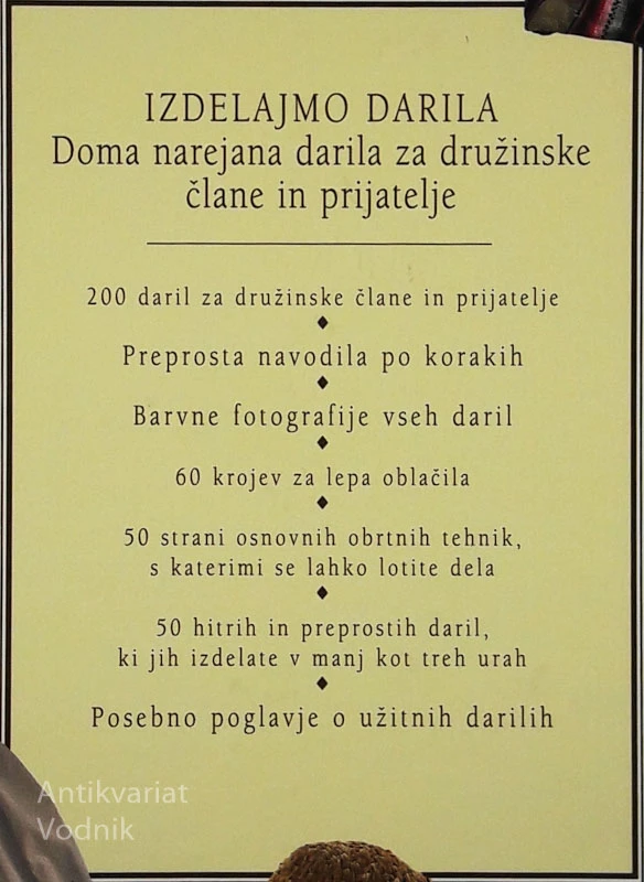 IZDELAJMO DARILA, Doma narejena darila za družinske člane in prijatelje
