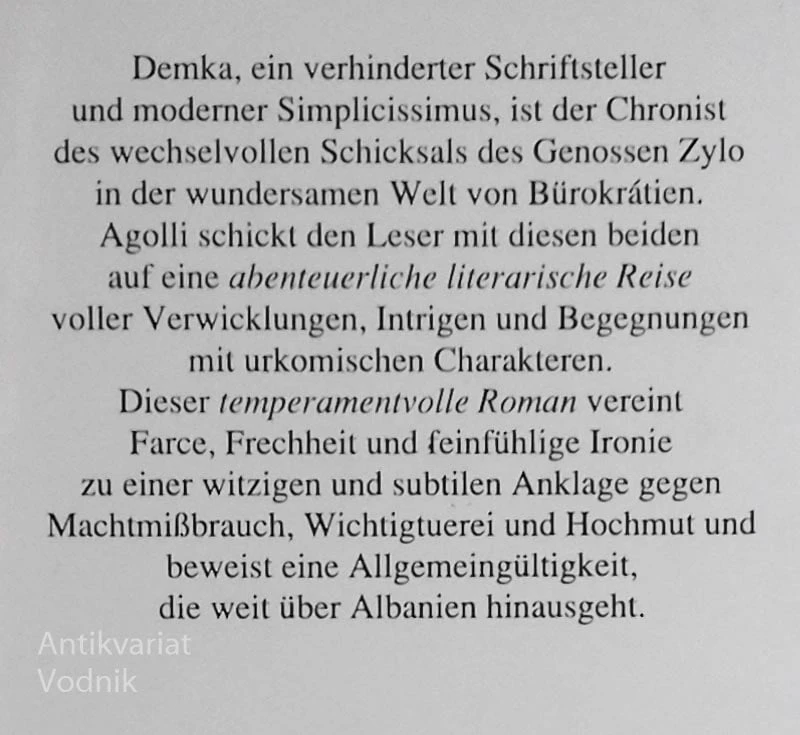 Agolli Dritero: ZYLO ODER DIE ABENTEUERLICHE REISE DURCH DIE WUNDERSAME WELT VON BUROKRATIEN