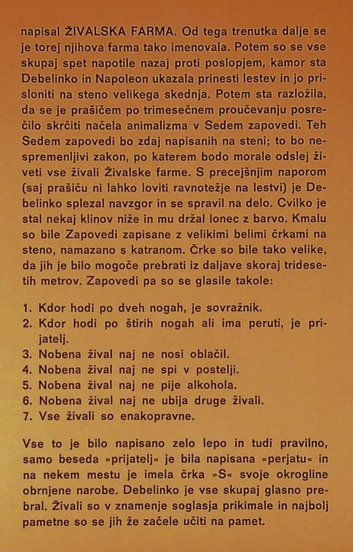 ŽIVALSKA FARMA, George Orwell
