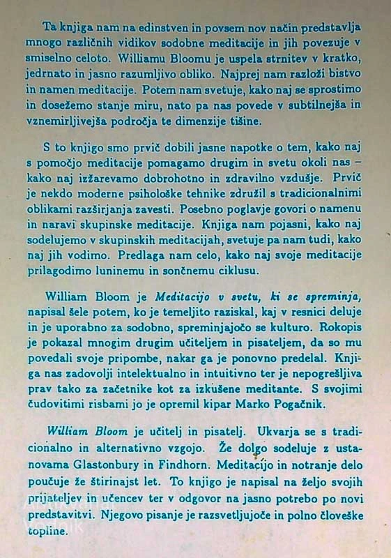 MEDITACIJA V SVETU, KI SE SPREMINJA, William Bloom