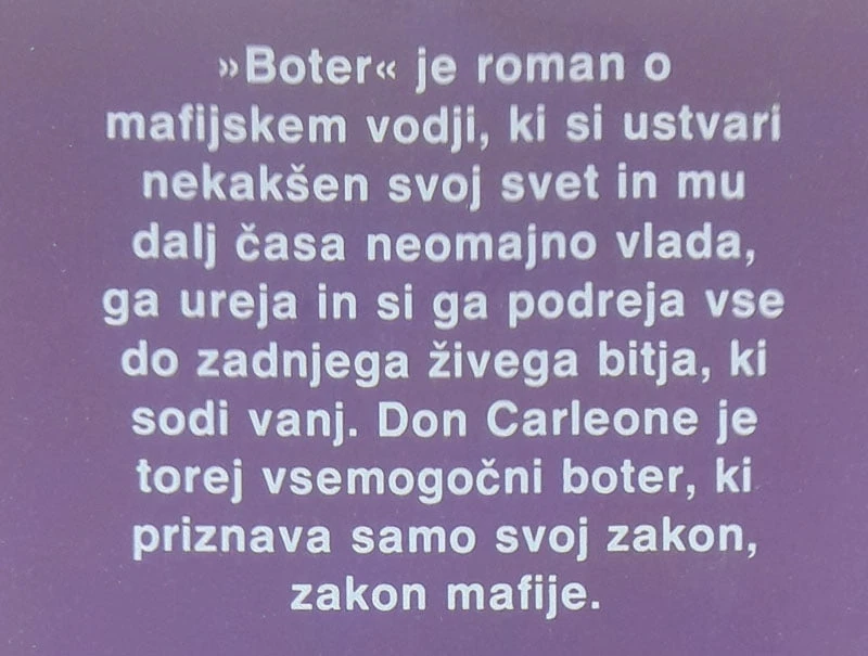 BOTER 1 IN 2, Mario Puzo