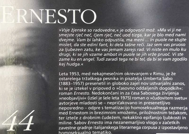 ERNESTO, Umberto Saba (zbirka Moderni klsiki 44)