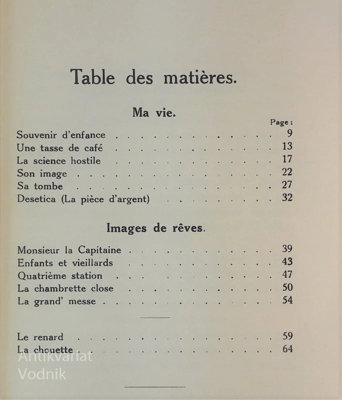 Ivan Cankar, PAGES CHOISIES (v francoskem jeziku)
