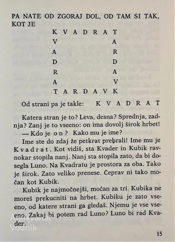 KVADRAT PA PIKA, Gregor Strniša