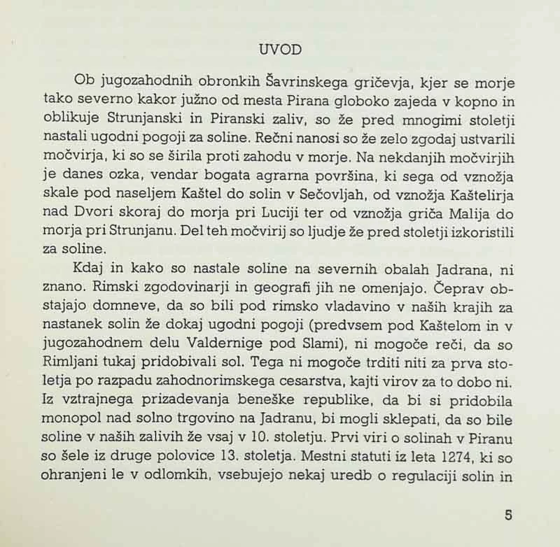 STARE PIRANSKE SOLINE, M. Pahor & T. Poberaj