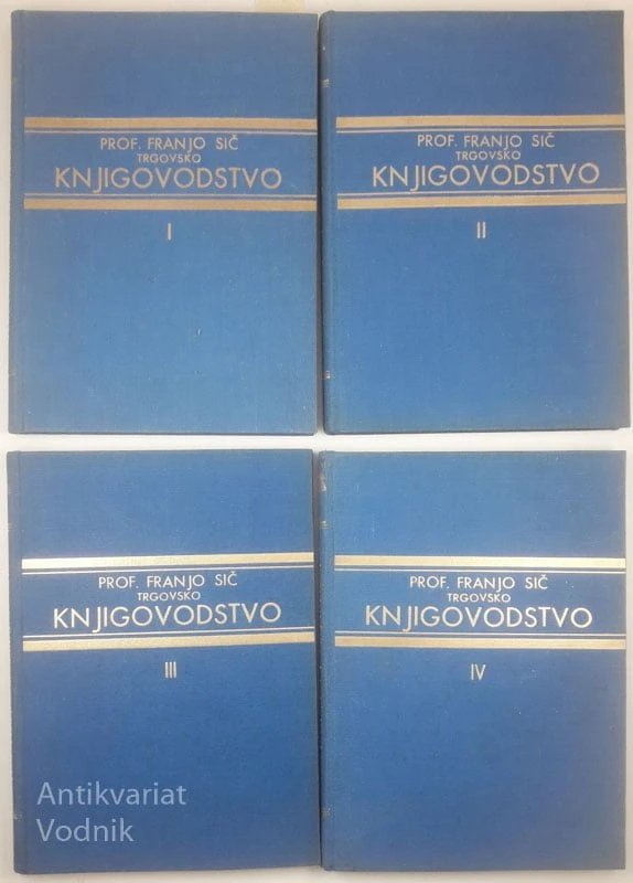 TRGOVSKO KNJIGOVODSTVO I – IV, prof. Franjo Sič