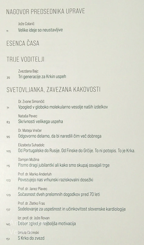 KRKA, 70 LET, več avtorjev