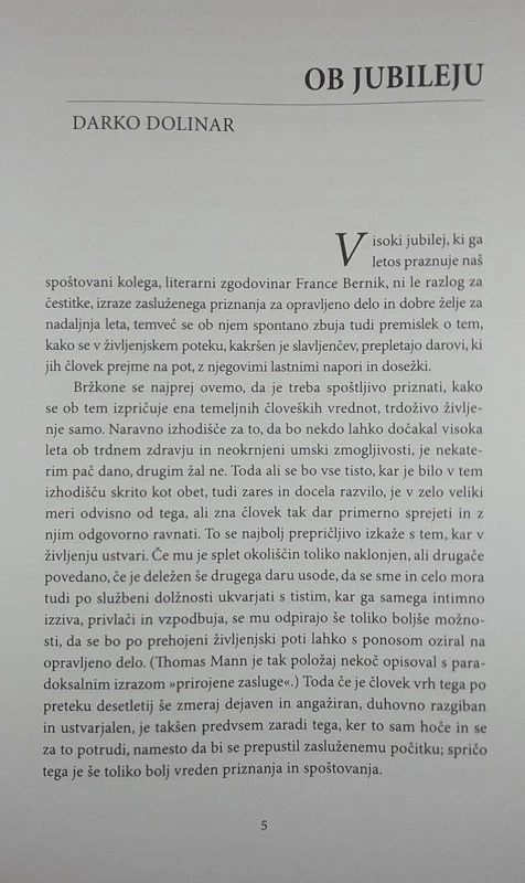 OB OSEMDESETLETNICI FRANCETA BERNIKA, več avtorjev