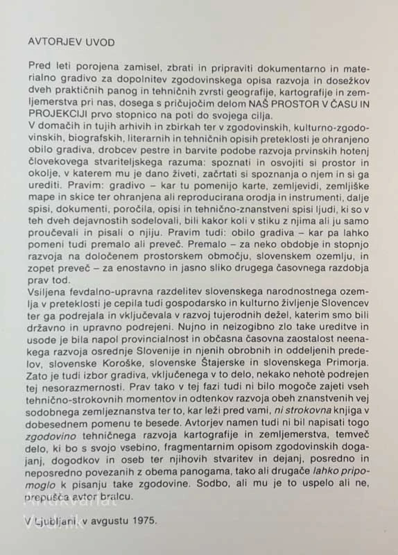 NAŠ PROSTOR V ČASU IN PROJEKCIJI, Branko Korošec, Oris razvoja zemljemerstva…