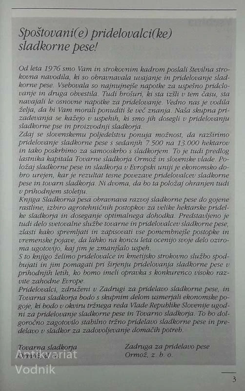 SLADKORNA PESA, Terezija Štefančič