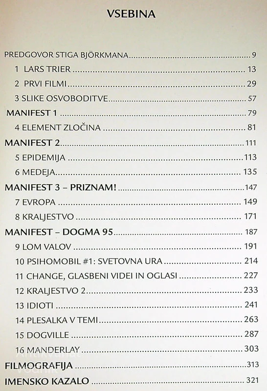 TRIER O VON TRIERJU; INTERVJUJI Z LARSOM VON TRIERJEM, Stig Björkman