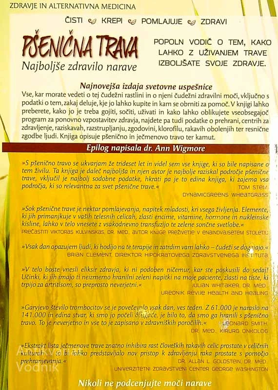PŠENIČNA TRAVA; NAJBOLJŠE ZDRAVILO NARAVE, Steve Meyerowitz