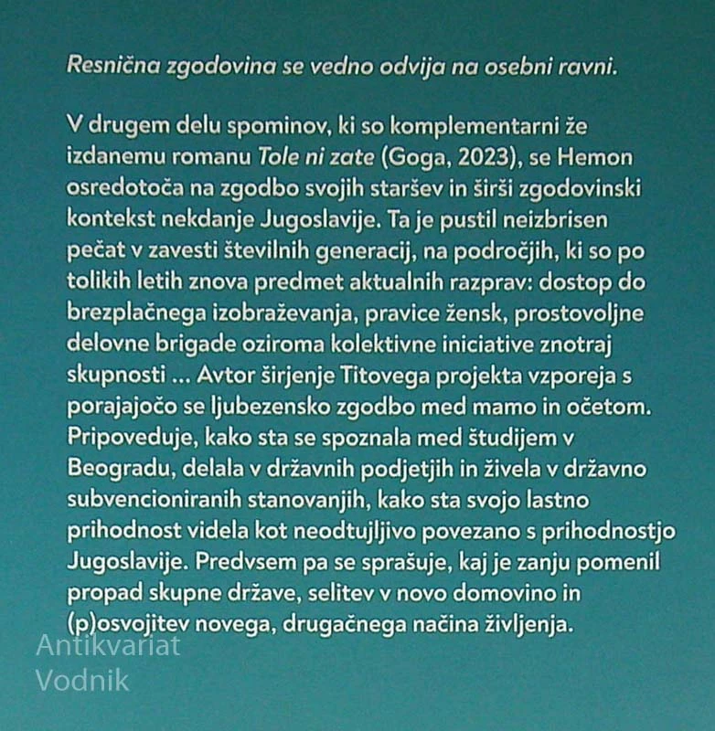 MOJI STARŠI, Aleksandar Hemon