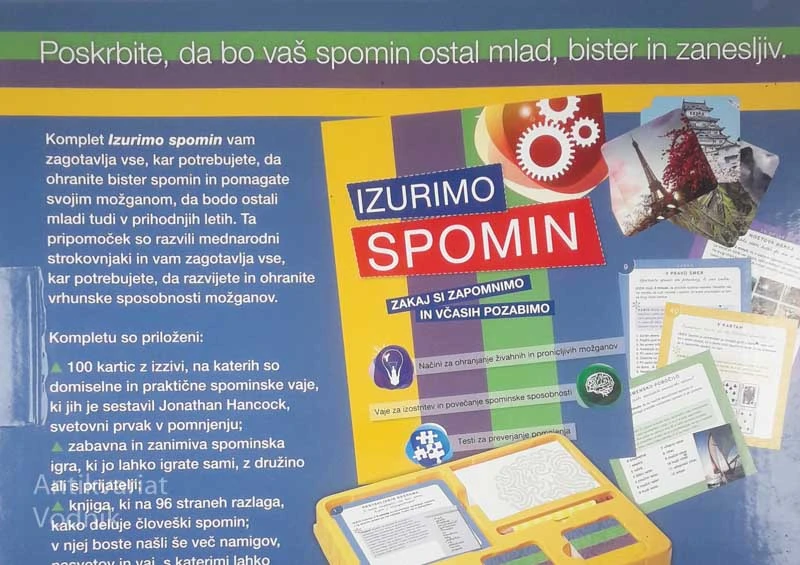 IZURIMO SPOMIN, PRIROČNIK IN KARTICE Z VAJAMI