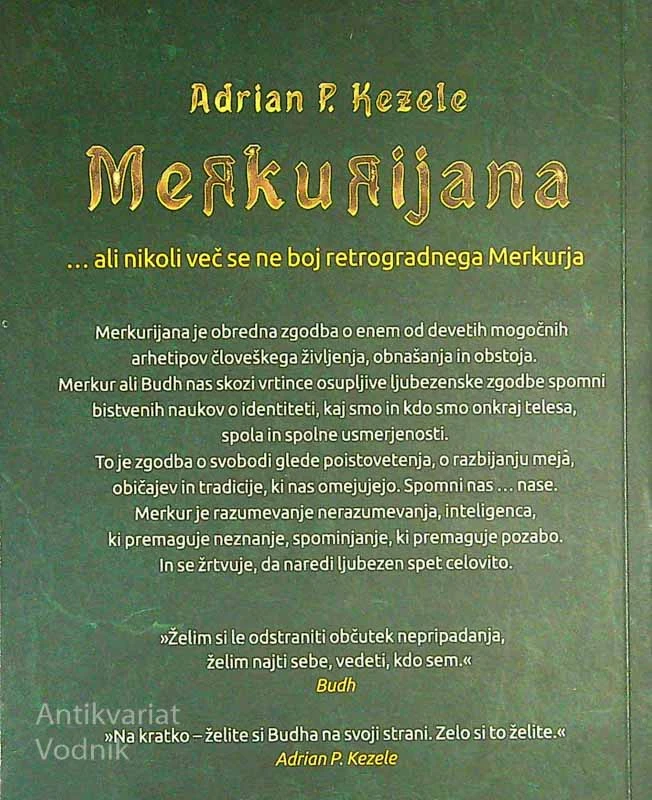 MERKURIJANA; OBREDNA ZGODBA, Adriana P. Kezele