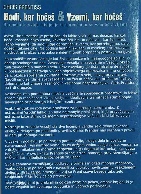 BODI, KAR HOČEŠ & VZEMI, KAR HOČEŠ, Chris Prentiss