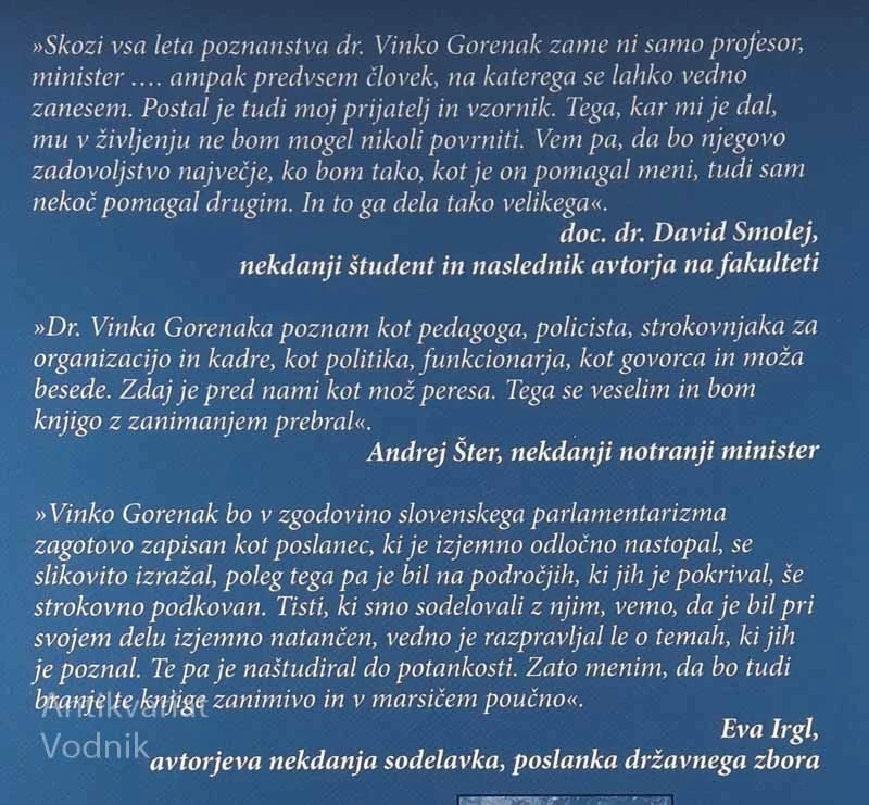 POLICIST IN POLITIK, Vinko Gorenak