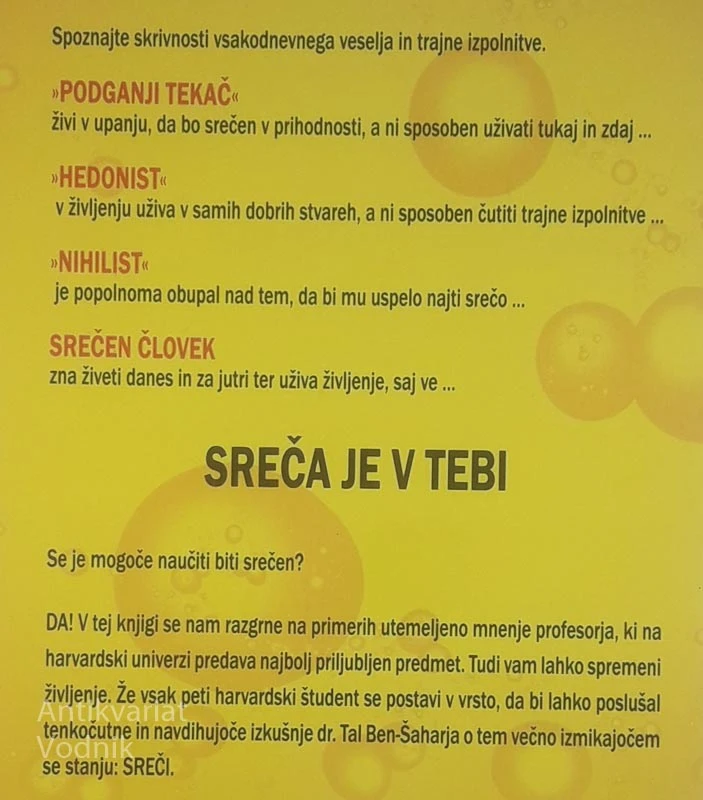 SREČA JE V TEBI, Tal Ben Šahar