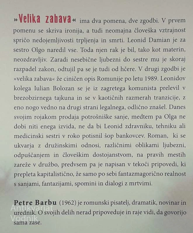 VELIKA ZABAVA, Petre Barbu