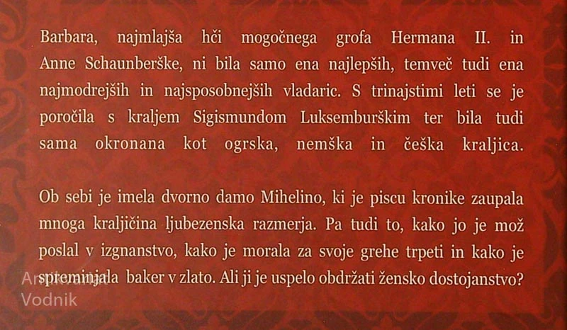 KRALJICA S TREMI KRONAMI; BARBARA CELJSKA, Ivan Sivec