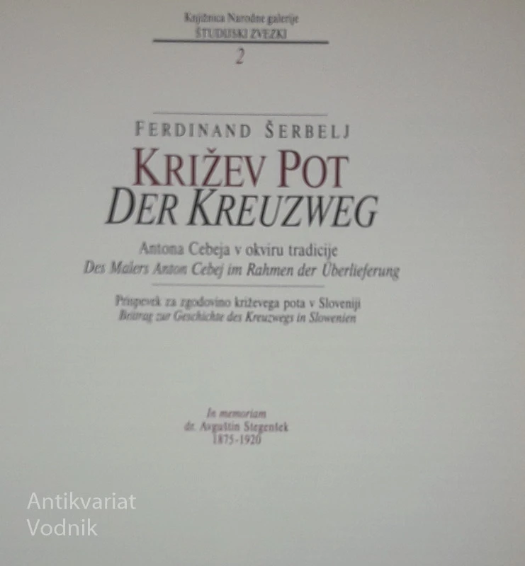 KRIŽEV POT ANTONA CEBEJA V OKVIRU TRADICIJE, Fernand Šerbelj