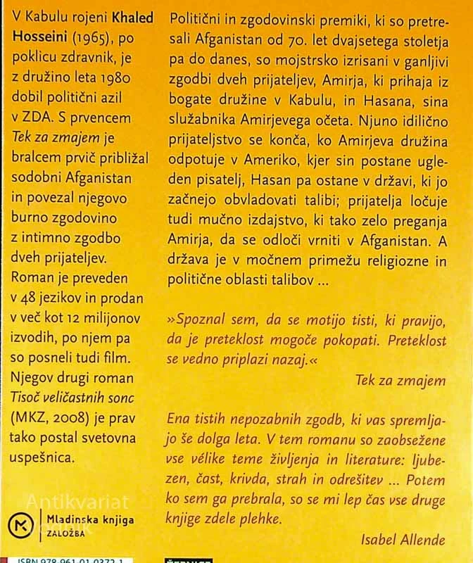 TEK ZA ZMAJEM, Khaled Hosseini