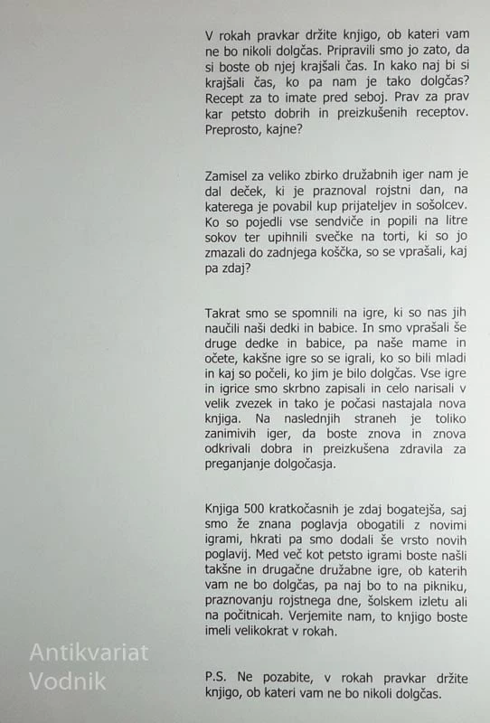 500 KRATKOČASNIH