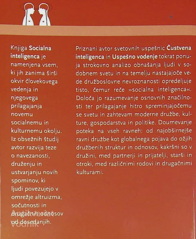 SOCIALNA INTELIGENCA; NOVA VEDA O ODNOSIH MED LJUDMI, Daniel Goleman