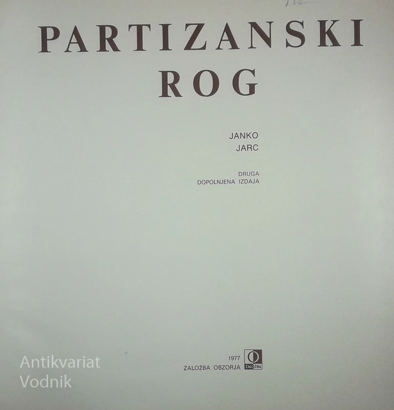 PARTIZANSKI ROG, Janko Jarc