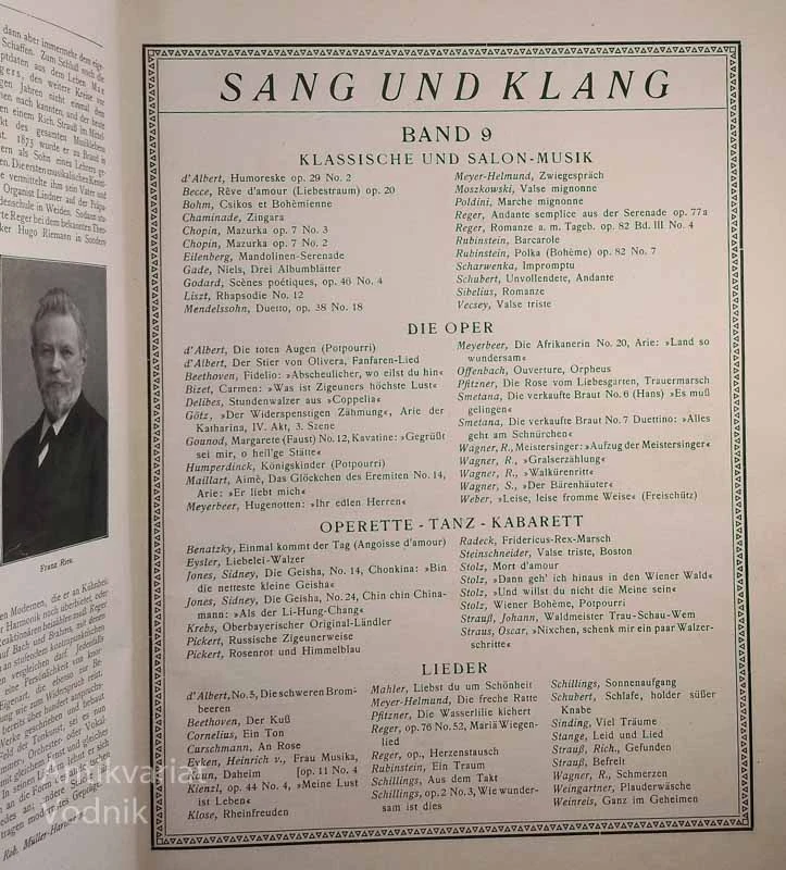 SANG UND KLANG IM XIX UND XX JAHRHUNDERT