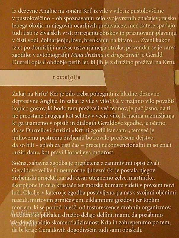 MOJA DRUŽINA IN DRUGE ŽIVALI, Gerald Durrell
