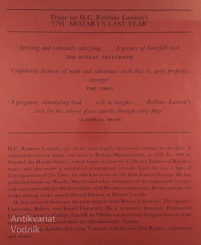 MOZART; THE GOLDEN YEARS, H. C. Robbins Landon