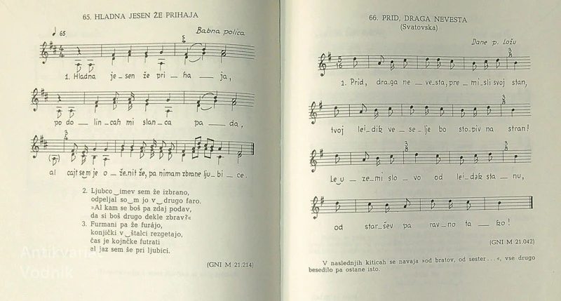 SLOVENSKA PESMARICA (3. del); LJUDSKE PESMI, Zmaga Kumer
