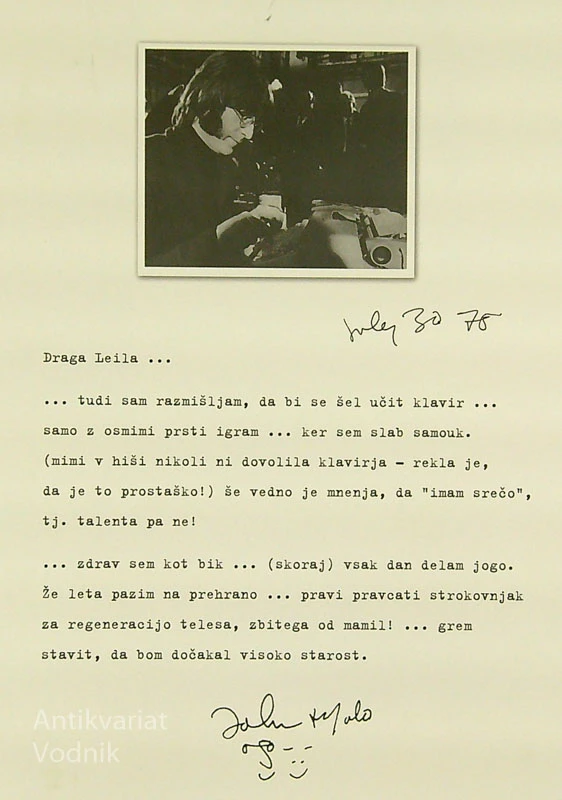JOHN LENNON; PISMA