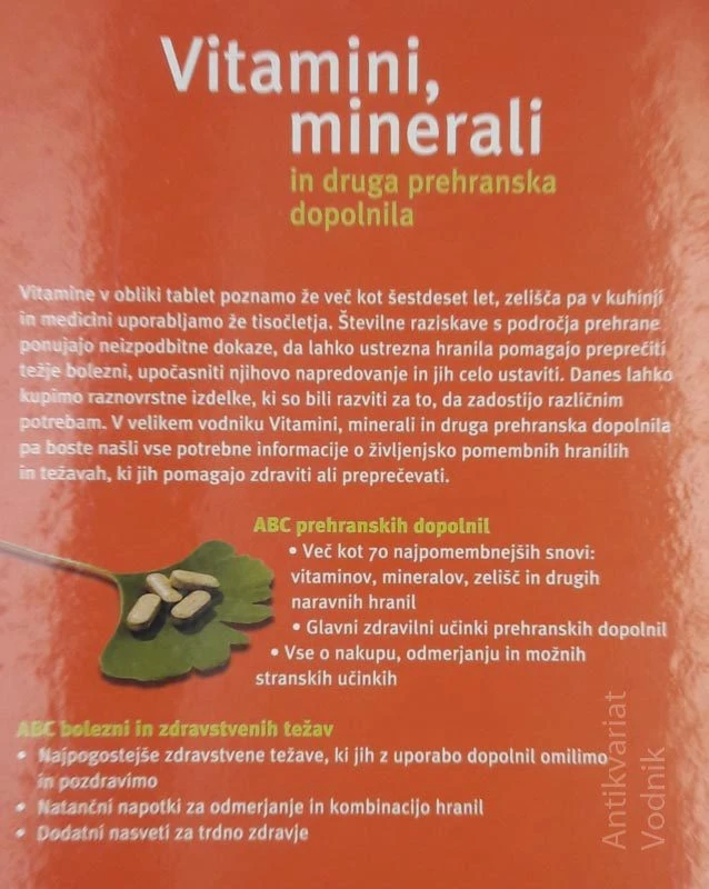 VITAMINI, MINERALI IN DRUGA PREHRANSKA DOPOLNILA
