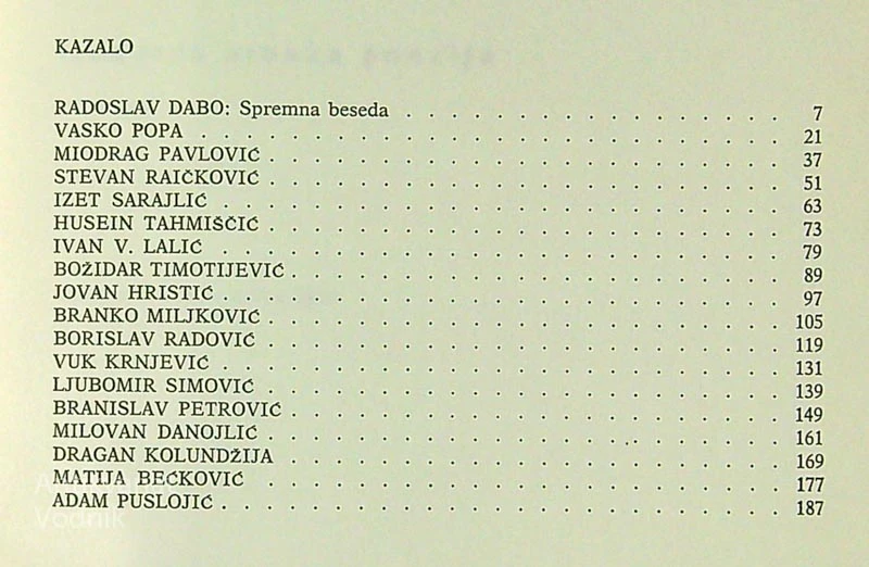 MODERNA SRBSKA LIRIKA, Radoslav Dabo