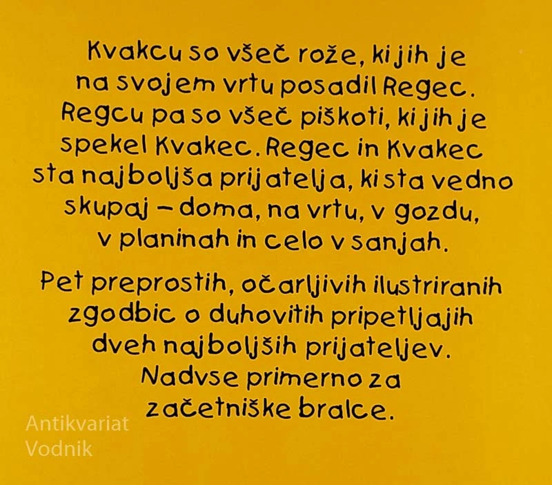 REGEC IN KVAKEC; VEDNO SKUPAJ, Arnold Lobel