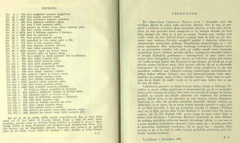 DE RERUM NATURA / O NARAVI SVETA, T. Lucretius Carus