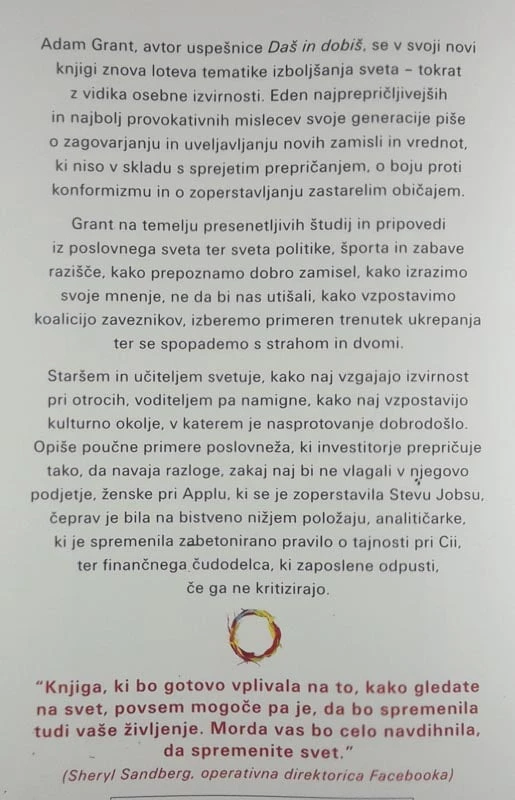 IZVIRNOST, Adam Grant