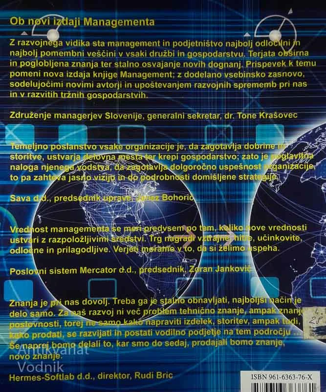 MANAGEMENT; NOVA ZNANJA ZA USPEH, več avtorjev
