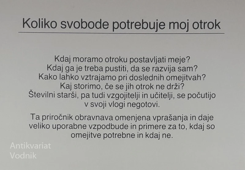 KOLIKO SVOBODE POTREBUJE MOJ OTROK, Ursula Haberli-Nef