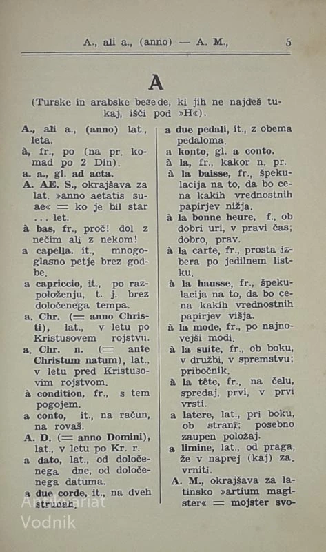 ŽEPNI SLOVARČEK TUJK, dr. Joža Glonar